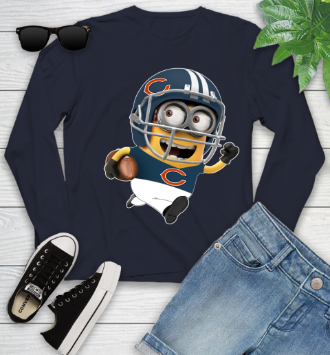 NFL Chicago Bears Minions Disney Football Sports Youth Long Sleeve 3