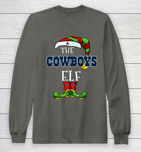 Dallas Cowboys Christmas ELF Funny NFL Long Sleeve T-Shirt 5