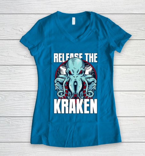 Release the Kraken Women's V-Neck T-Shirt 5