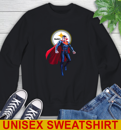 NFL Superman DC Sports Football Pittsburgh Steelers Sweatshirt 2