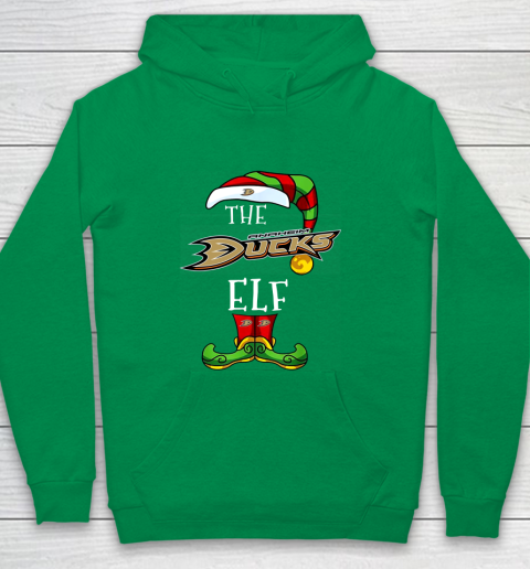 Anaheim Ducks Christmas ELF Funny NHL Youth Hoodie 4