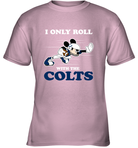 NFL Mickey Mouse I Only Roll With Chicago Bears Youth T-Shirt 