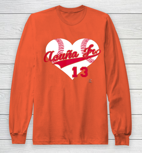 Ronald Acuna Jr Baseball Heart Gameday Long Sleeve T-Shirt 3
