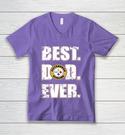 NFL Pittsburgh Steelers Football Best Dad Ever Family Shirt (1) V-Neck T-Shirt 8