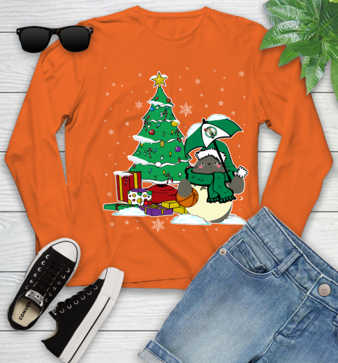 Boston Celtics NBA Basketball Cute Tonari No Totoro Christmas Sports Youth Long Sleeve 4 Boston Celtics NBA Basketball Cute Tonari No Totoro Christmas Sports Youth Long Sleeve - Image 4