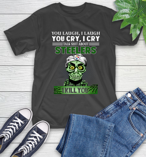 NFL Talk Shit About Pittsburgh Steelers I Kill You Achmed The Dead Terrorist Jeffrey Dunham Football T-Shirt