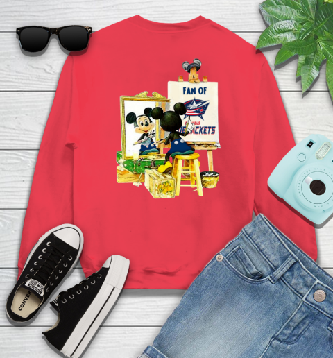 NHL Hockey Columbus Blue Jackets Mickey Drawing Shirt 35
