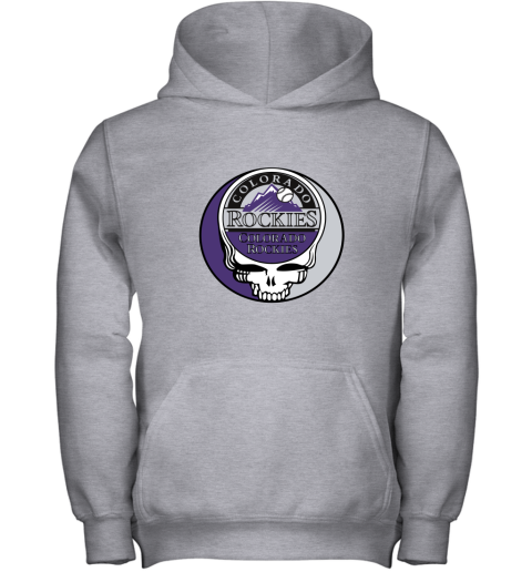 Colorado Rockies The Grateful Dead Baseball MLB Mashup Youth Hoodie