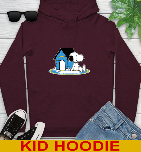 NFL Football Los Angeles Chargers Snoopy The Peanuts Movie Shirt Youth Hoodie 7