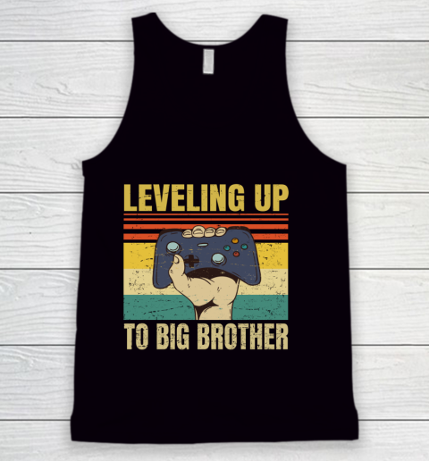 Leveling Up To Big Brother Funny Gamer Brothers Gift Tank Top