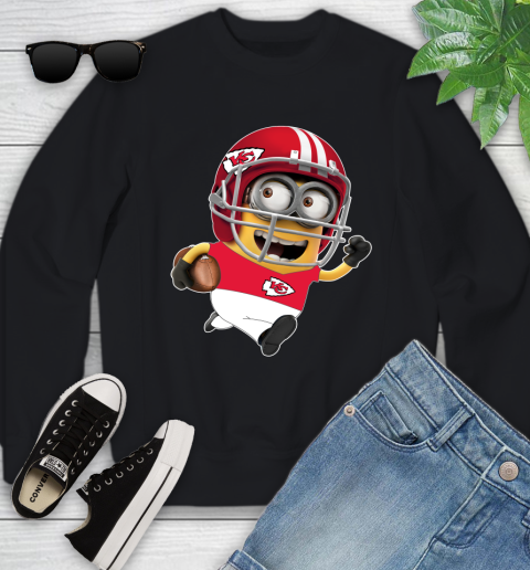 NFL Kansas City Chiefs Minions Disney Football Sports Youth Sweatshirt 2