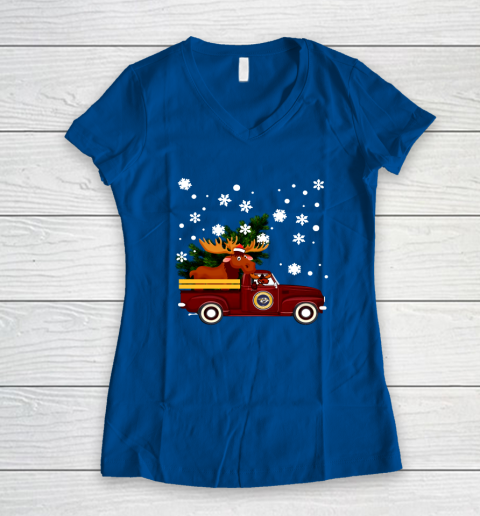 Nashville Predators Bring Christmas Home NHL Women's V-Neck T-Shirt 7
