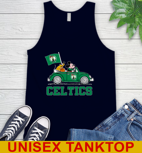 NBA Basketball Boston Celtics Pluto Mickey Driving Disney Shirt Tank Top 3