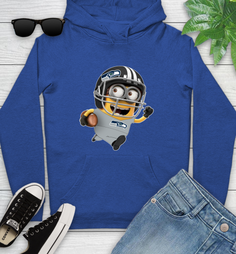 NFL Seattle Seahawks Minions Disney Football Sports Youth Hoodie 9