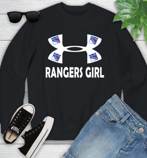 NHL New York Rangers Girl Under Armour Hockey Sports Youth Sweatshirt