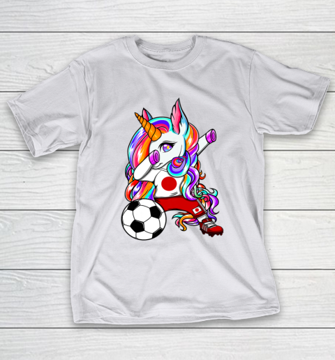 Dabbing Unicorn Japan Soccer Fans Jersey Japanese Football T-Shirt 12