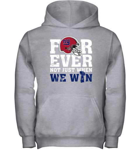 ypyx nfl forever new york giants not just when we win youth hoodie 43 front sport grey