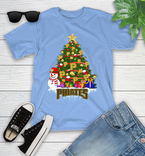 Pittsburgh Pirates Merry Christmas MLB Baseball Sports Youth T-Shirt 11