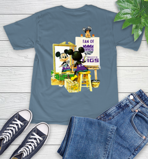 NBA Basketball Sacramento Kings Mickey Drawing Shirt 9