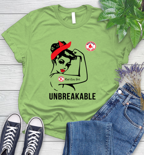 MLB Boston Red Sox Girl Unbreakable Baseball Sports Women's T-Shirt 7