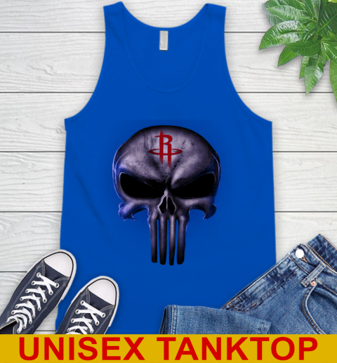 Houston Rockets NBA Basketball Punisher Skull Sports Tank Top 4