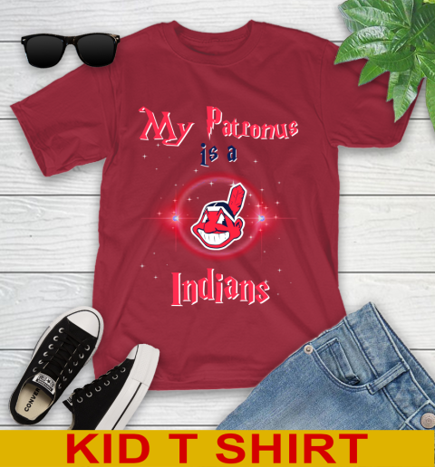MLB Baseball Harry Potter My Patronus Is A Cleveland Indians Youth T-Shirt 12