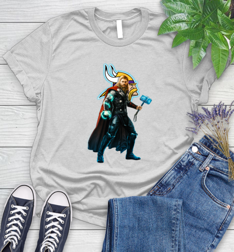 NFL Thor Avengers Endgame Football Minnesota Vikings Women's T-Shirt