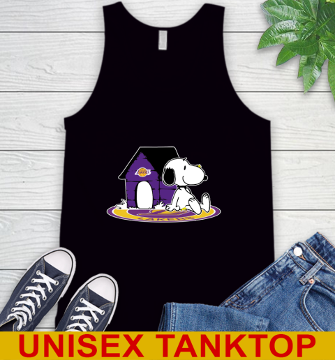 NBA Basketball Los Angeles Lakers Snoopy The Peanuts Movie Shirt Tank Top 2