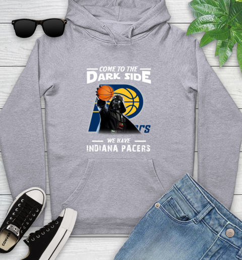 NBA Come To The Dark Side We Have Indiana Pacers Star Wars Darth Vader Basketball Youth Hoodie 6