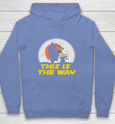 Cleveland Browns NFL Football Star Wars Yoda And Mandalorian This Is The Way Youth Hoodie 8