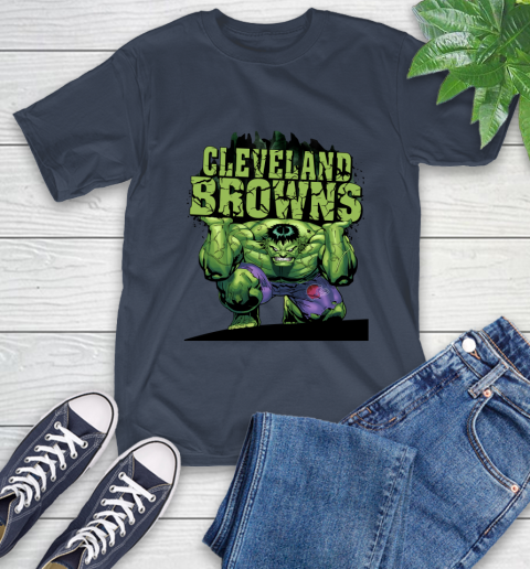 Cleveland Browns NFL Football Incredible Hulk Marvel Avengers Sports T-Shirt 4