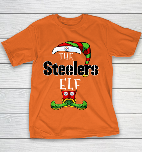 Pittsburgh Steelers Christmas ELF Funny NFL Youth T-Shirt 4
