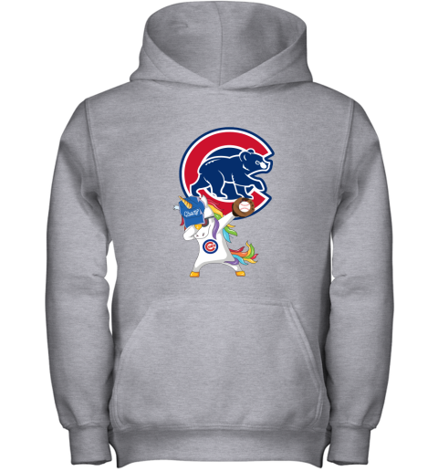 Hip Hop Dabbing Unicorn Flippin Love Chicago Cubs Youth Hoodie