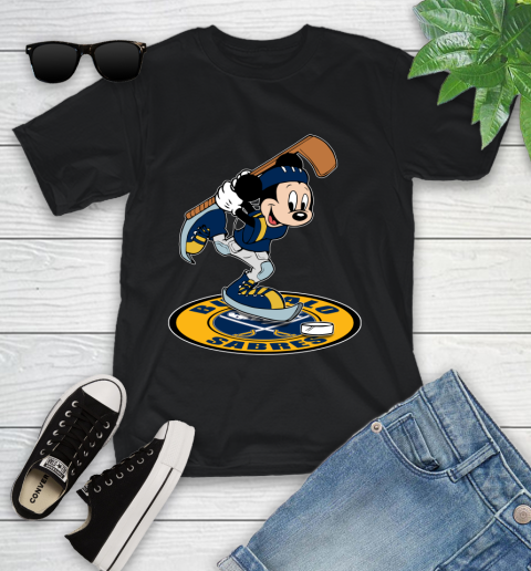 NHL Hockey Buffalo Sabres Cheerful Mickey Disney Shirt Youth T-Shirt
