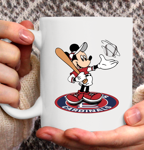 MLB Baseball St.Louis Cardinals Cheerful Mickey Disney Shirt Ceramic Mug 15oz 2