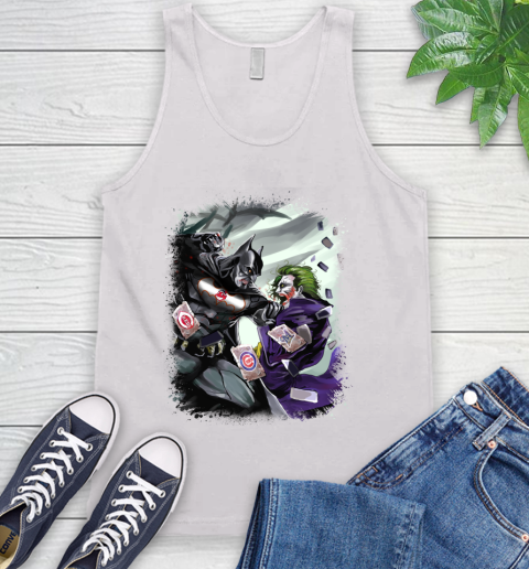 Cleveland Indians MLB Baseball Batman Fighting Joker DC Comics Tank Top