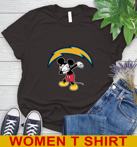 San Diego Chargers NFL Football Dabbing Mickey Disney Sports Women's T-Shirt 8