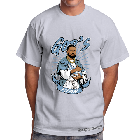 Air Jordan 1 Hyper Royal Matching Sneaker Tshirt Frake God's Plan Blue and White Jordan Tshirt