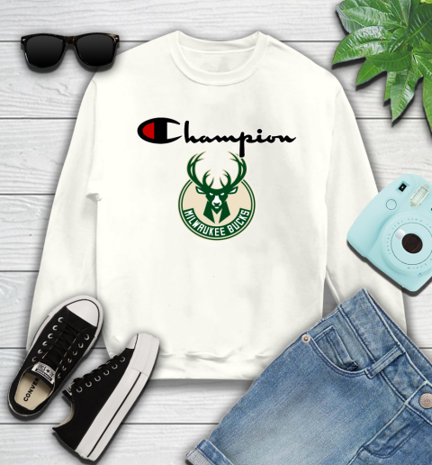 NBA Basketball Milwaukee Bucks Champion Shirt Youth Sweatshirt