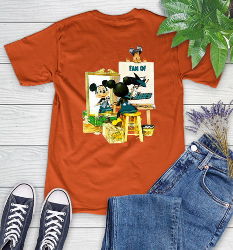 NHL Hockey San Jose Sharks Mickey Drawing Shirt 84
