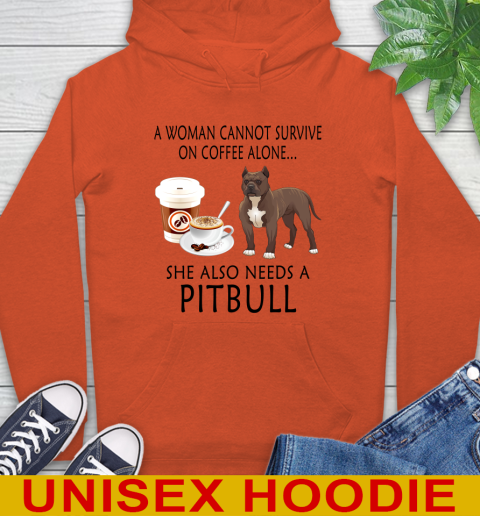 Women cannot survive on coffee alone she also need a PITBULL tshirt 15