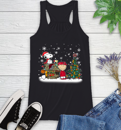 Portland Trail Blazers NBA Basketball Christmas The Peanuts Movie Snoopy Championship Racerback Tank