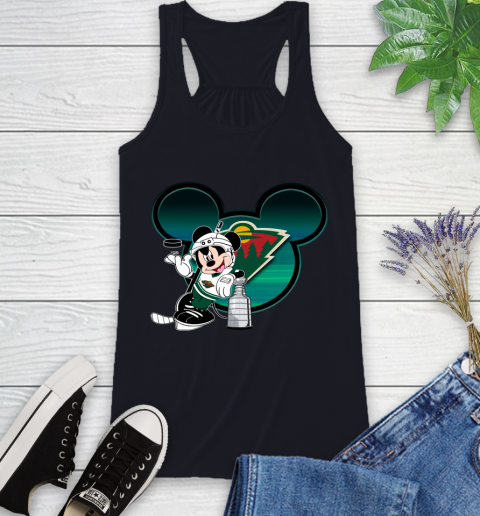 NHL Minnesota Wild Stanley Cup Mickey Mouse Disney Hockey T Shirt Racerback Tank 10