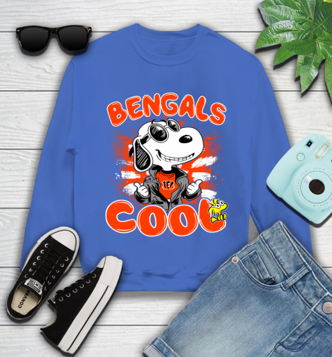 NFL Football Cincinnati Bengals Cool Snoopy Shirt Youth Sweatshirt 5