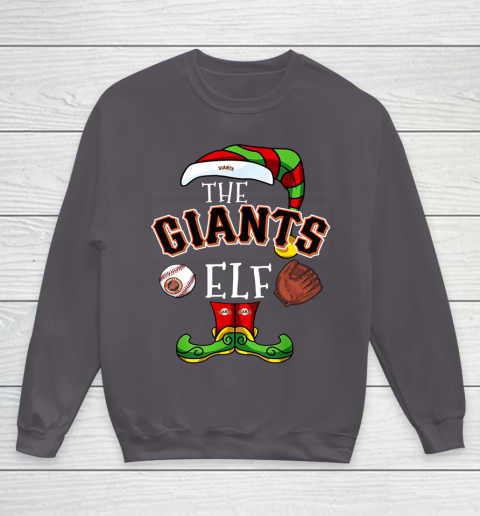 San Francisco Giants Christmas ELF Funny MLB Youth Sweatshirt 5