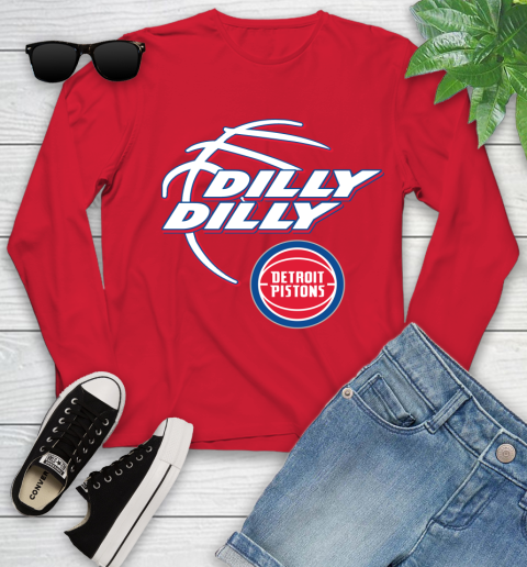 NBA Detroit Pistons Dilly Dilly Basketball Sports Youth Long Sleeve 11