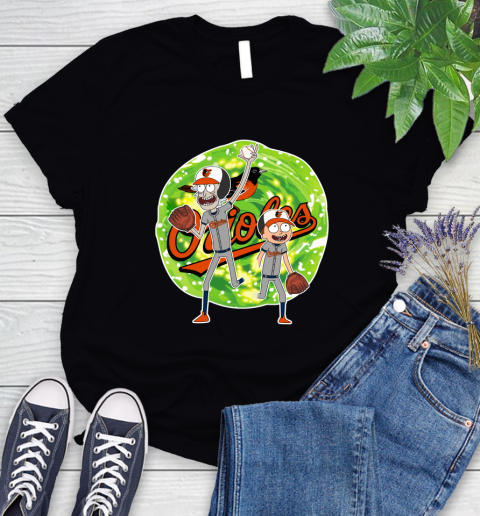 MLB Baltimore Orioles Rick And Morty Baseball Sports Women's T-Shirt 2