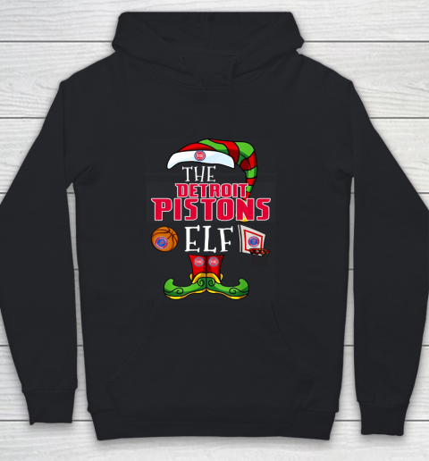 Detroit Pistons Christmas ELF Funny NBA Youth Hoodie