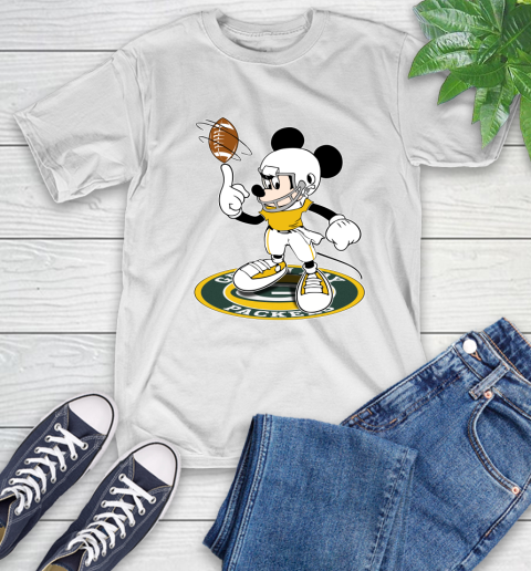 NFL Football Green Bay Packers Cheerful Mickey Disney Shirt T-Shirt 2