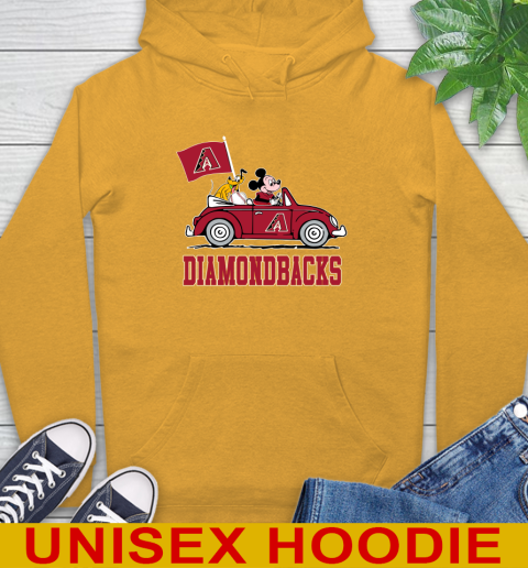 MLB Baseball Arizona Diamondbacks Pluto Mickey Driving Disney Shirt Hoodie 3
